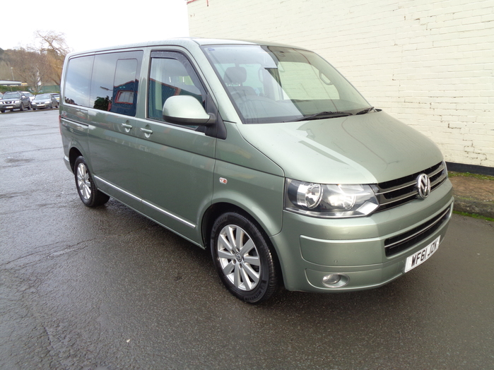 Volkswagen Caravelle Executive TDI 140 Automatic, 5 seat, Green, 2011, 61 reg, Air con